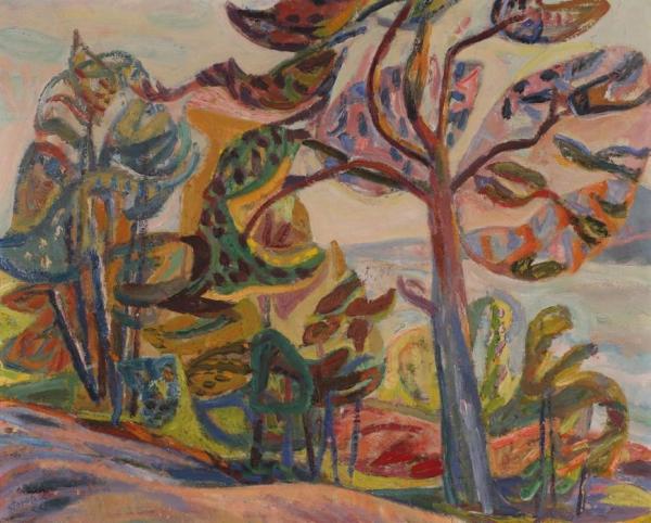 The Large Pine Tree by Aage Storstein Oil Painting Reproductions