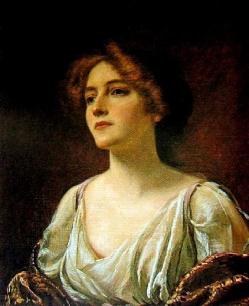 Abbey Altson Portrait Of A Lady With Red Hair