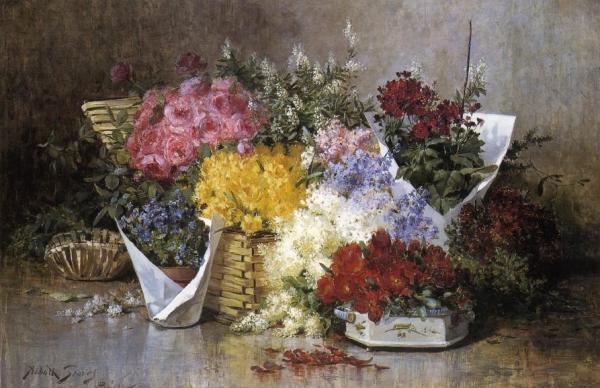 Floral Still Life by Abbott Fuller Graves Oil Painting Reproductions