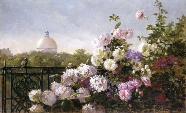 From The Terrace (the Boston State House In The Distance) by Abbott Fuller Graves