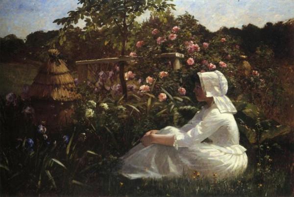 In A Field Of Flowers by Abbott Fuller Graves Oil Painting Reproductions