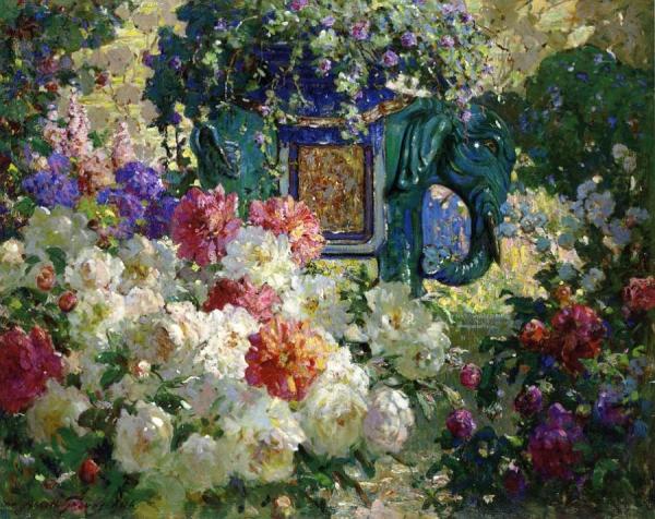 In My Wife's Garden by Abbott Fuller Graves Oil Painting Reproductions