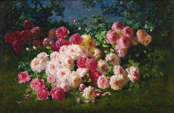 Pink And Red Roses by Abbott Fuller Graves