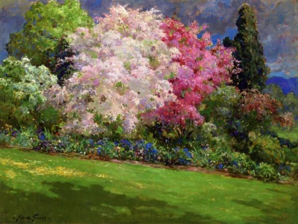 Spring Garden, Kennebunkport by Abbott Fuller Graves Oil Painting Reproductions