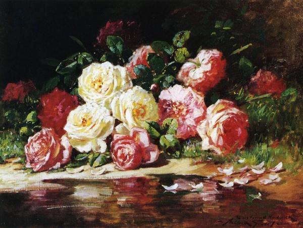 Still Life With Roses by Abbott Fuller Graves Oil Painting Reproductions