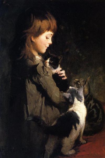 The Favorite Kitten by Abbott Handerson Thayer