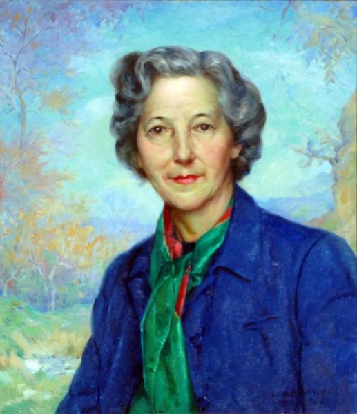 Abel George Warshawsky Portrait Of The Artist Doris Rohr, 1952