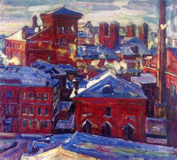 Moscow, View Toward The Factory by Abraham A. Manievich