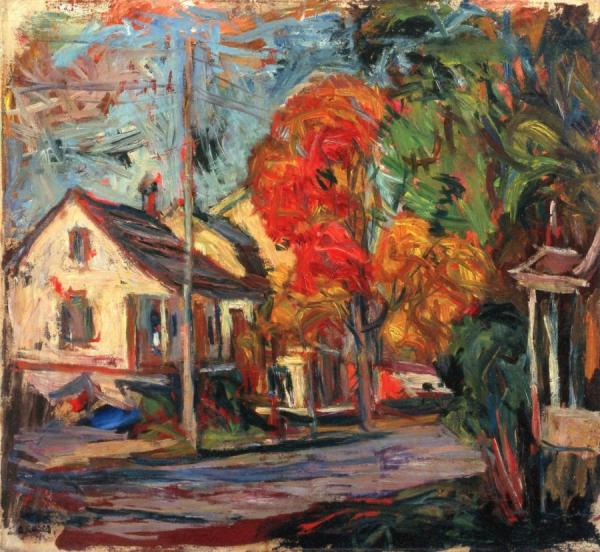 Red Tree, Autumn by Abraham A. Manievich