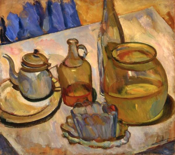 Still Life, Bowl, Teapot by Abraham A. Manievich