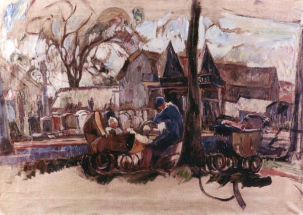 Tombstones And Monuments, Bronx, N.y. by Abraham A. Manievich