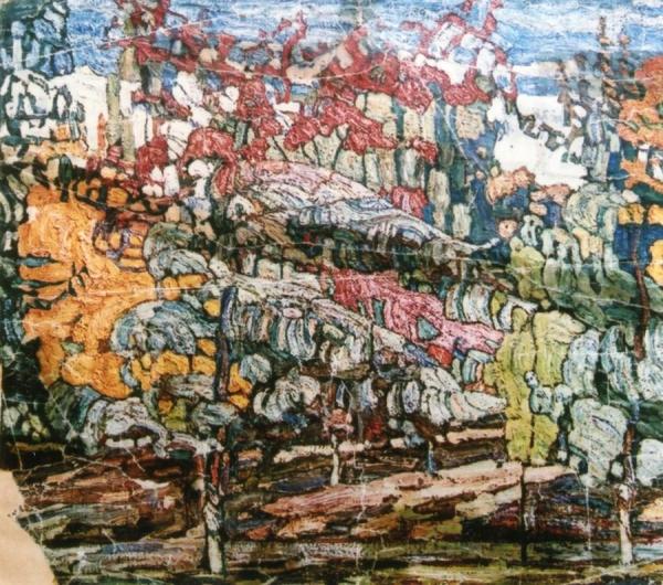 Trees, Autumn by Abraham A. Manievich