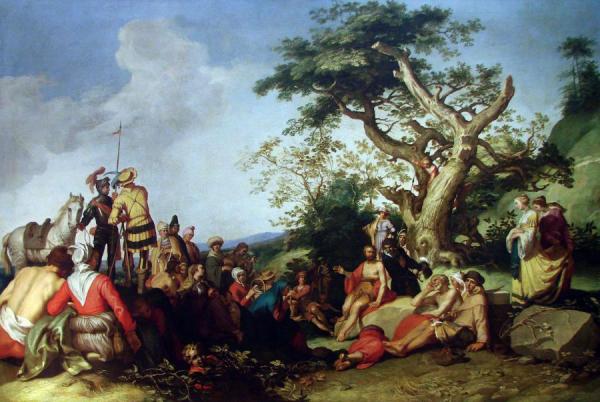 La Predication De Saint Jean Baptiste by Abraham Bloemaert
