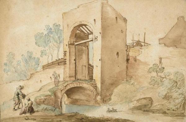 The Gateway To A Town by Abraham Bloemaert