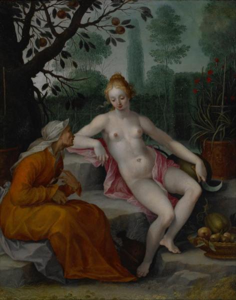 Vertumnus And Pomona by Abraham Bloemaert