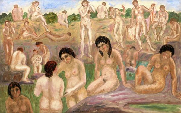 Bathers by Abraham Walkowitz Oil Painting Reproductions