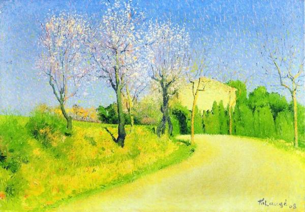A Road In Champagne Near Cailhau by Achille Lauge