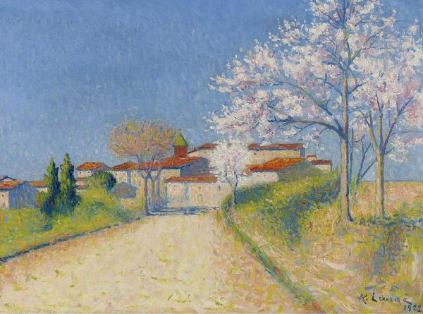 Achille Lauge Almond Trees Blooming Near Cailhau