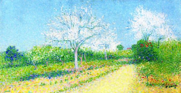 Almond Trees In Bloom Near Cailhau by Achille Lauge Oil Painting Reproductions