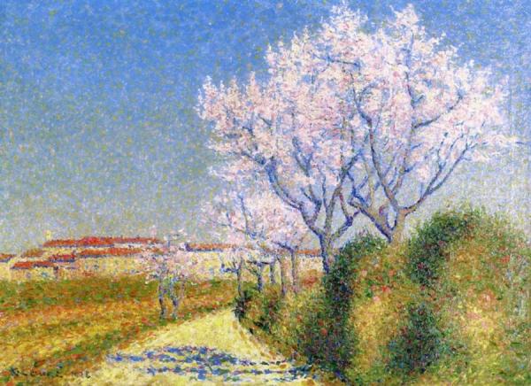 Almond Trees In Flower by Achille Lauge