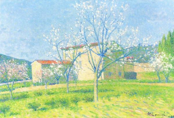 Orchard In Bloom At Alet-les-bains (aude) by Achille Lauge Oil Painting Reproductions