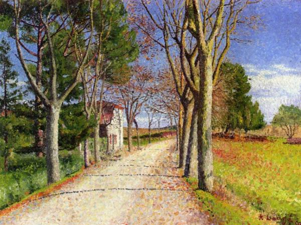 The Road From Cailhauvers Cailhavel by Achille Lauge Oil Painting Reproductions