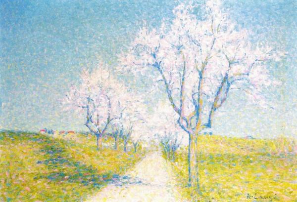 Trees In Flower by Achille Lauge
