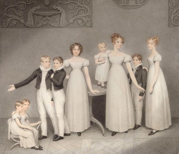 The Nine Youngest Children Of Richard Bagot,bishop Of Bath And Wells by Adam Buck Oil Painting Reproductions