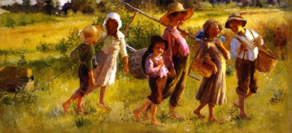 Cherries Are Ripe by Adam Emory Albright Oil Painting Reproductions