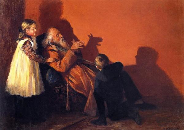 Hand Shadows by Adam Emory Albright Oil Painting Reproductions