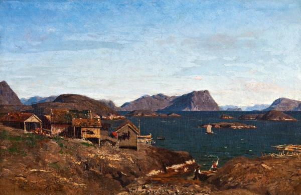 Fishing Village In Lofoten by Adelsteen Normann