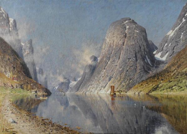Sailing On The Fjord by Adelsteen Normann
