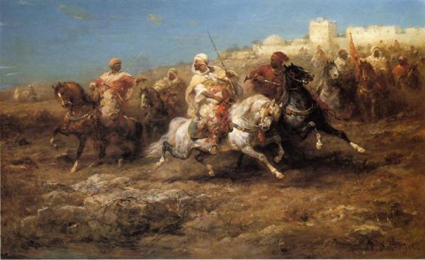 Arab Horsemen by Adolf Christian Schreyer