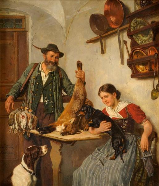 A Successful Hunt by Adolf Eberle
