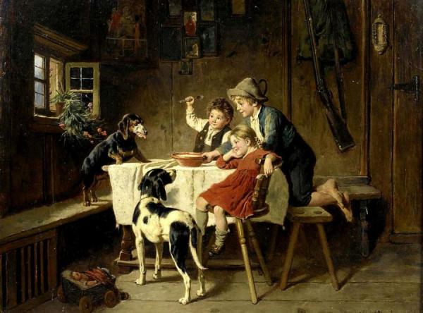 Dinner Time by Adolf Eberle