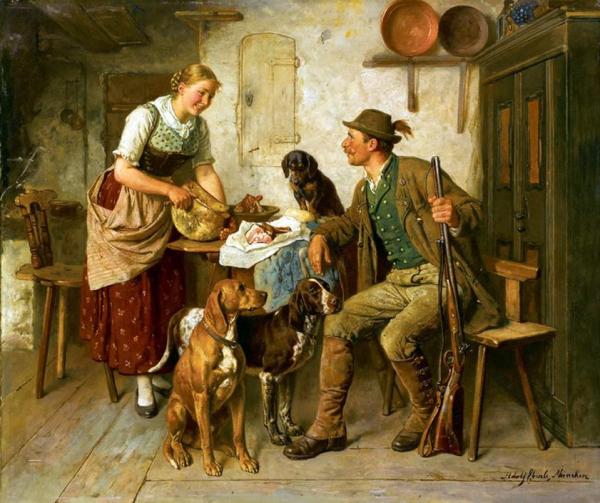 Adolf Eberle The Hunter's Visit