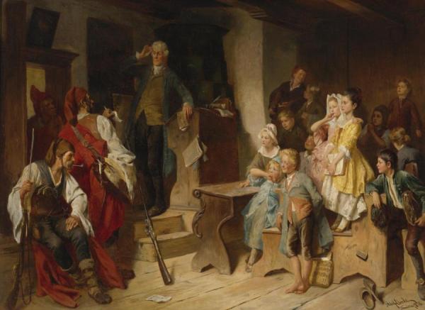 The Interrupted Lesson by Adolf Eberle