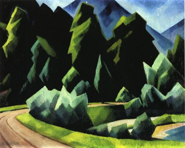 Road At The Lake by Adolf Erbsloh