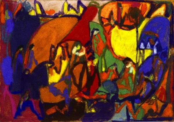 Landscape With Figures by Adolf Hölzel Oil Painting Reproductions