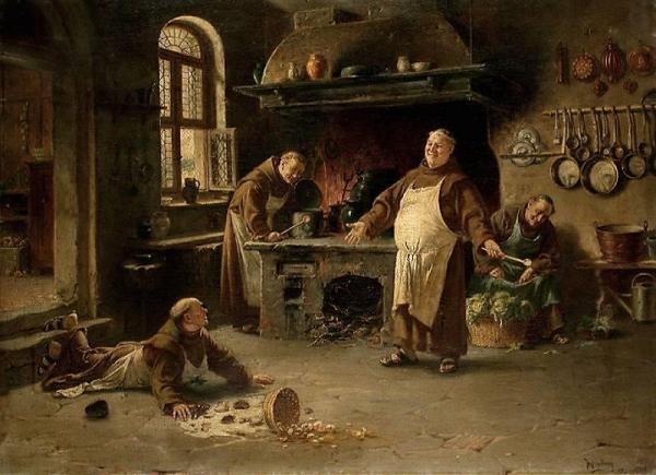In The Cloister's Kitchen by Adolf Humborg