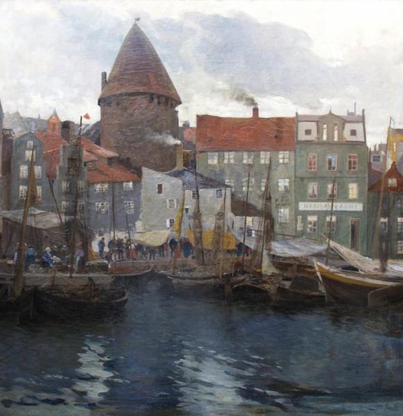 Fishing Harbor by Adolf Kaufmann