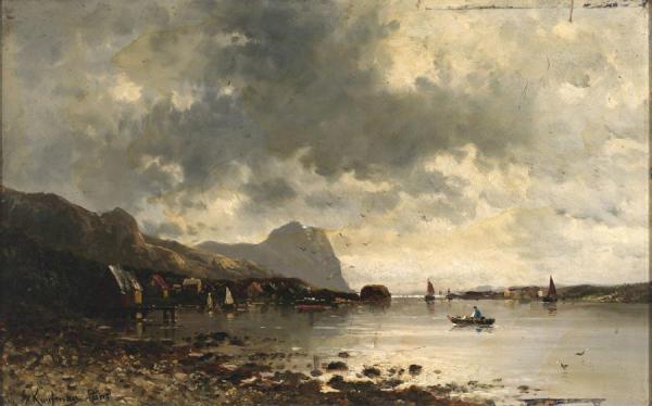 Fjord Landscape by Adolf Kaufmann
