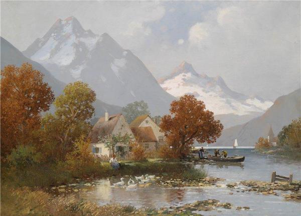 Summer On Gebirgssee by Adolf Kaufmann