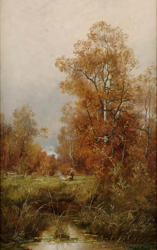 Wooded Landscape, Near Lyon by Adolf Kaufmann