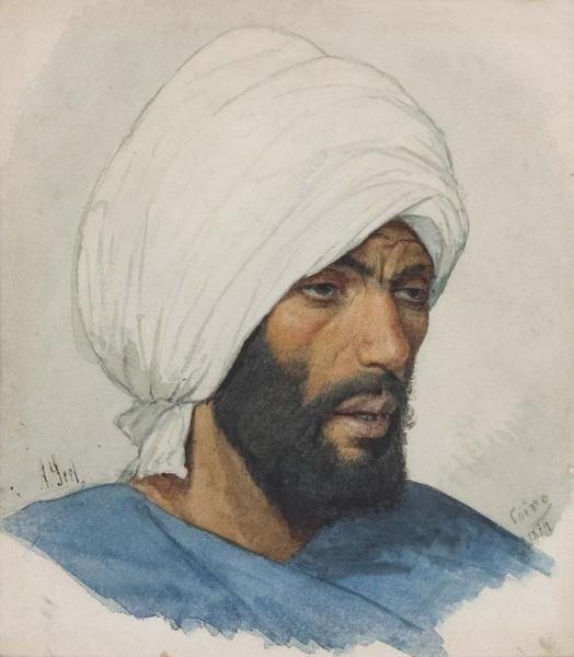 Portrait Of A Bearded Man by Adolf Seel