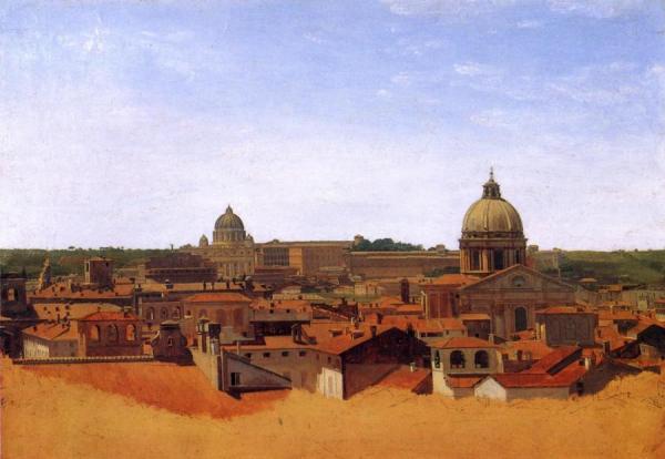 View Over The Rooftops Of Rome by Adolf Von Heydeck