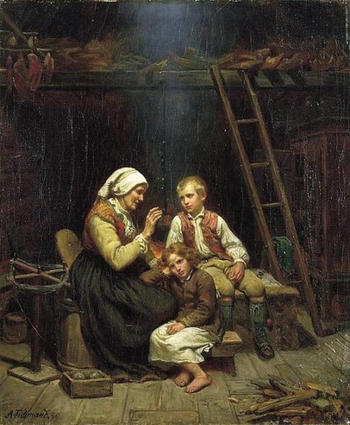 Grandmother's Tale by Adolph Tidemand