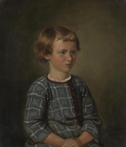 Portrait Of A Young Girl by Adolph Tidemand