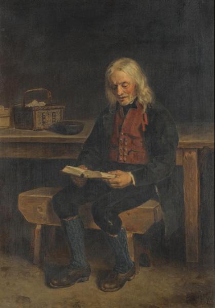 The Reader (jan Tanne) by Adolph Tidemand