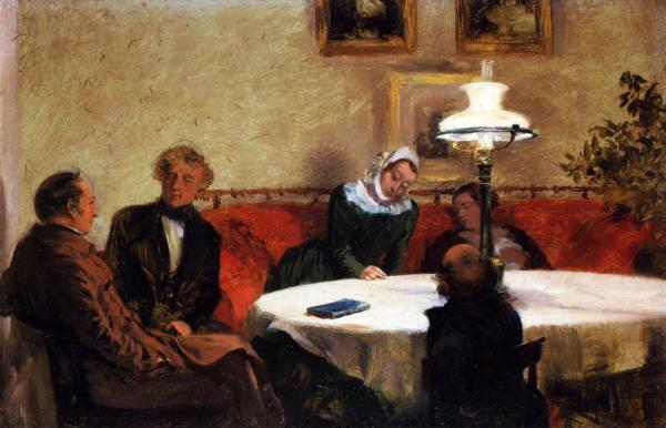 An Evening Together by Adolph Von Menzel